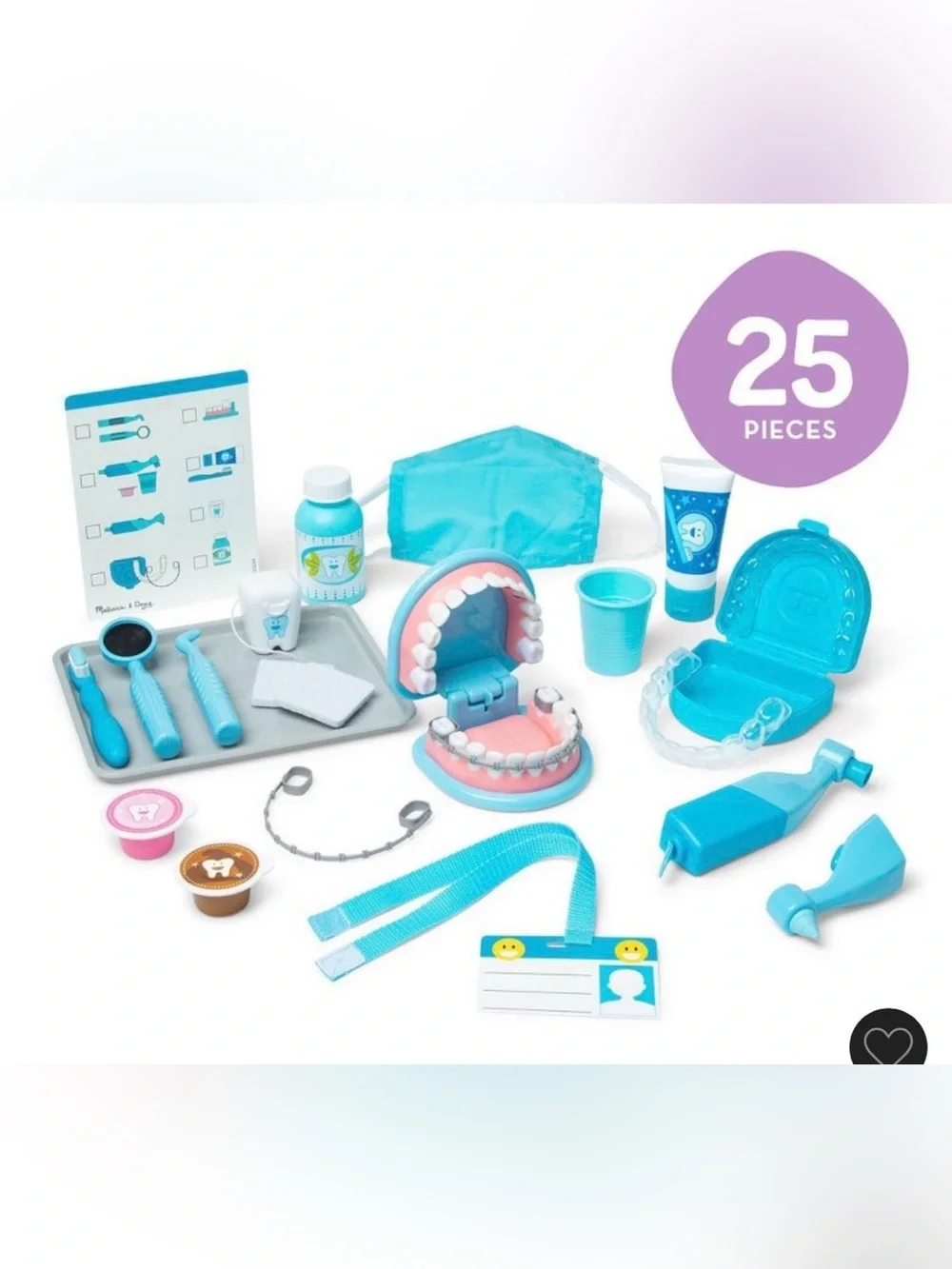 Melissa & Doug Light Blue & Pink Play Dentist Set